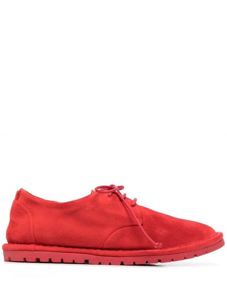 Nėriniuotos oksfordo batai su raišteliais Marsell raudona