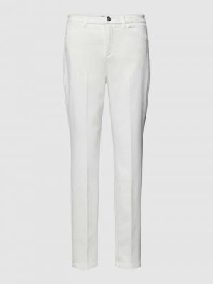 Spodnie w jednolitym kolorze Comma białe