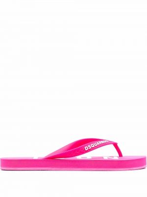 Trykt flip-flops Dsquared2 rosa