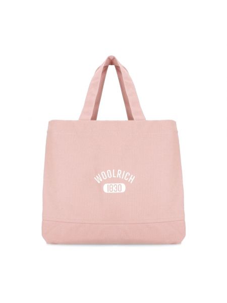 Shopper handtasche aus baumwoll Woolrich pink