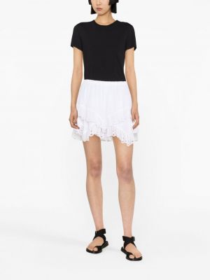 Mini spódniczka z falbankami asymetryczna Marant Etoile biała
