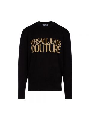 Dzianinowa bluza Versace Jeans Couture czarna