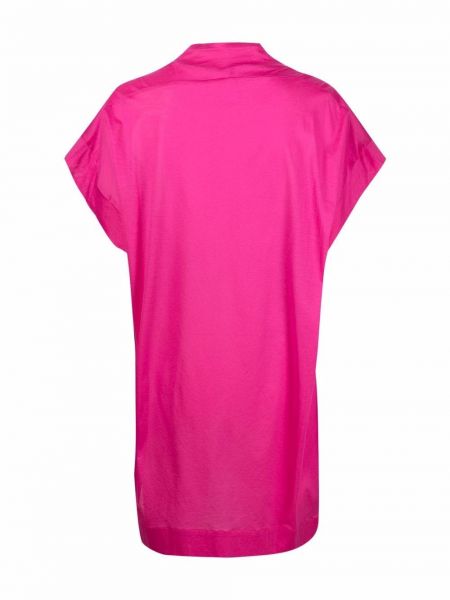 Minikleid aus baumwoll mit v-ausschnitt Eres pink