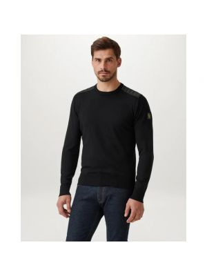 Sweter z wełny merino Belstaff czarny