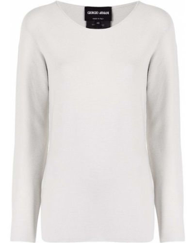 Jersey ajustado de punto de tela jersey Giorgio Armani blanco
