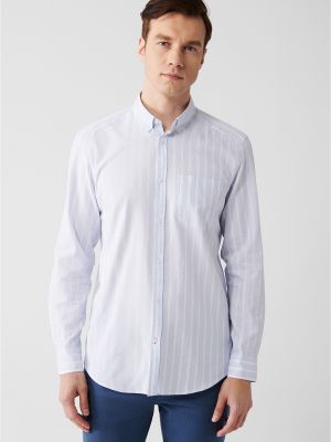 Pruhovaná bavlněná košile s knoflíky Avva