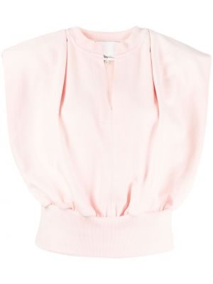 Βαμβακερή μπλούζα 3.1 Phillip Lim ροζ