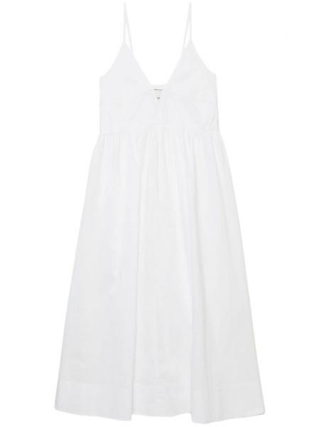 Βαμβακερή μίντι φόρεμα Herskind λευκό