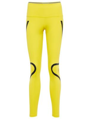 Sportovní kalhoty s vysokým pasem Adidas By Stella Mccartney žluté