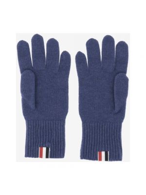 Rękawiczki Thom Browne niebieskie