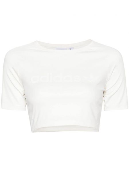 T-shirt à imprimé Adidas blanc