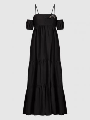 Платье с рюшами Twin-set черное
