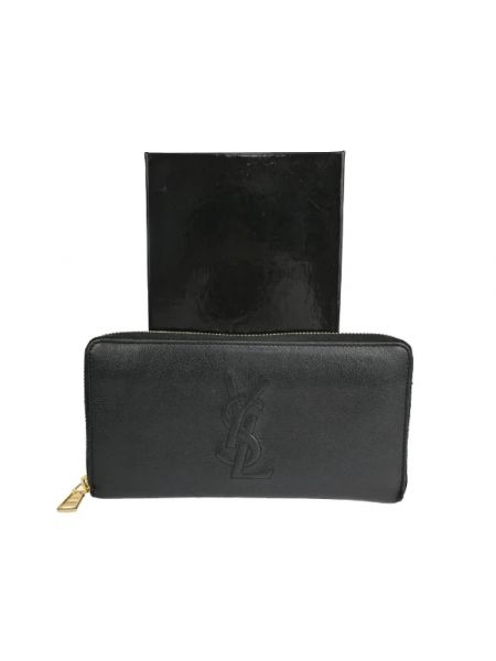 Portfel skórzany Yves Saint Laurent Vintage czarny