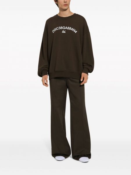 Sweatshirt aus baumwoll mit print Dolce & Gabbana braun
