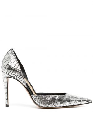 Pantofi cu toc din piele Alexandre Vauthier argintiu