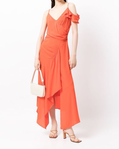 Vestido asimétrico Dvf Diane Von Furstenberg naranja