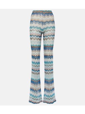 Relaxed fit tiesios kelnės Missoni Mare mėlyna