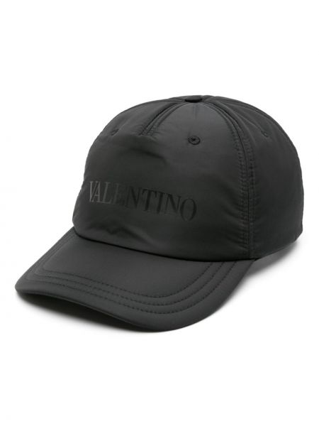 Raštuotas kepurė su snapeliu Valentino Garavani juoda
