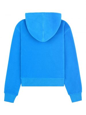 Flisas siuvinėtas džemperis su gobtuvu Sporty & Rich mėlyna
