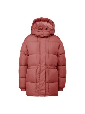 куртка s.Oliver, демисезон/зима, силуэт прямой, капюшон, подкладка, стеганая, утепленная, 42 оранжевый