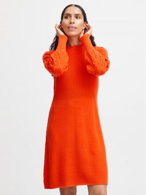 Pletena obleka B.young oranžna