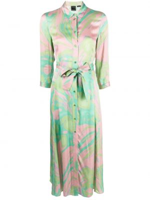 Sukienka koktajlowa z nadrukiem w abstrakcyjne wzory Pinko