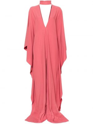 Maksi haljina s v-izrezom Taller Marmo ružičasta