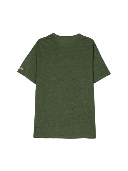 Camiseta de lino con bolsillos Mc2 Saint Barth verde