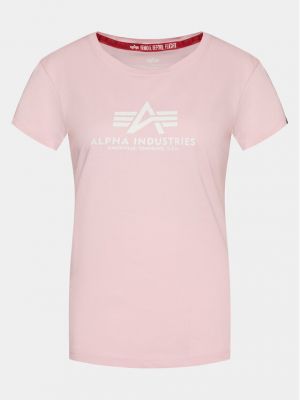 Priliehavé tričko Alpha Industries ružová