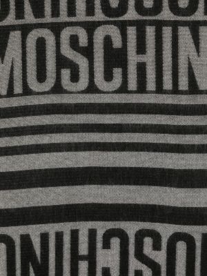 Echarpe en jacquard Moschino noir