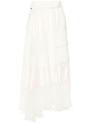 Ασύμμετρη φούστα Sacai λευκό