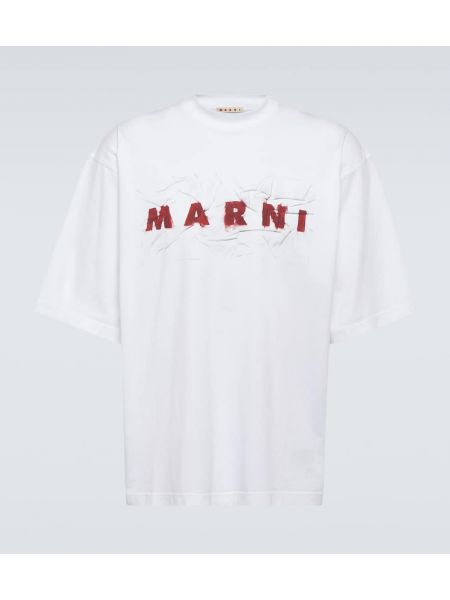 Jersey bomull t-shirt Marni vit