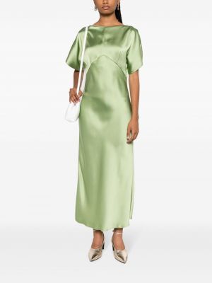 Satynowa sukienka koktajlowa N°21 zielona