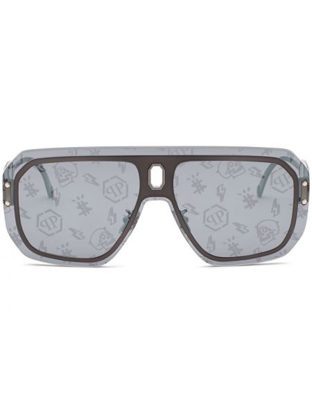 Oversized sluneční brýle Philipp Plein šedé