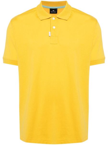 Памучна поло тениска Ps Paul Smith жълто