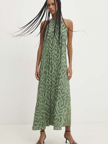 Sukienka długa oversize Answear Lab zielona
