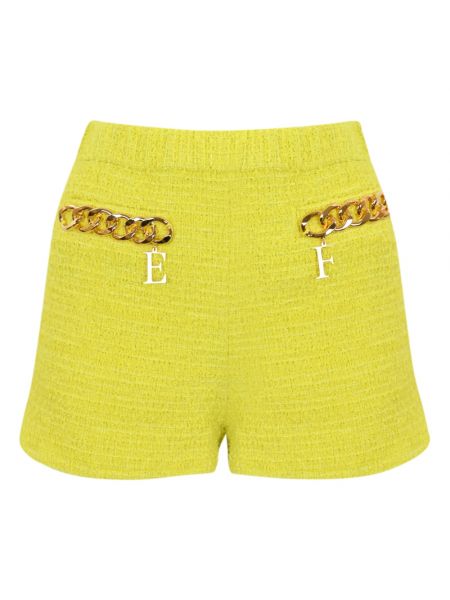 Tweed shorts Elisabetta Franchi gelb