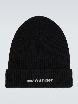 Vlněný čepice And Wander černý