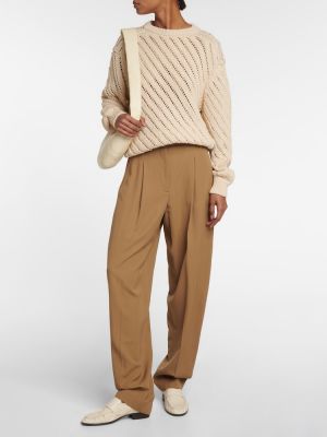 Jersey de algodón de tela jersey calado Lemaire marrón