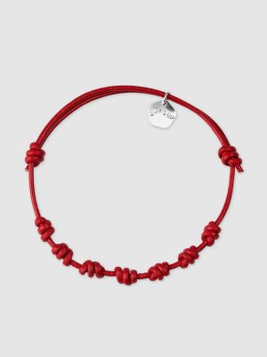 Pulsera de cuero Marduk rojo