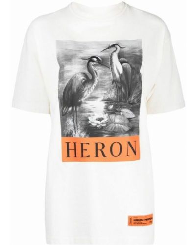 T-shirt Heron Preston, biały