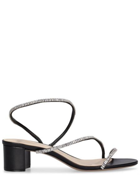 Sandalias de cuero de cristal Alexandre Birman negro