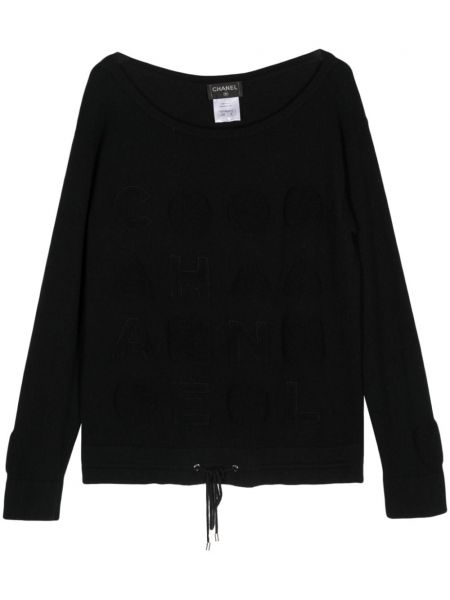 Kašmyro ilgas megztinis Chanel Pre-owned juoda