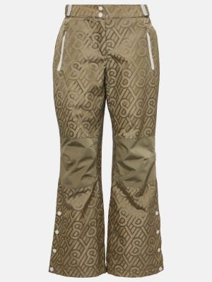 Pantaloni con stampa Yves Salomon verde
