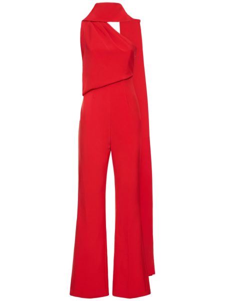 Crepe asymmetrisk romper Roland Mouret rød