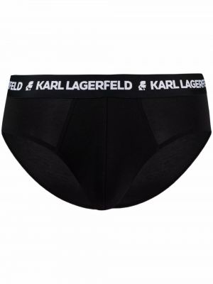 Brodert boksershorts Karl Lagerfeld svart