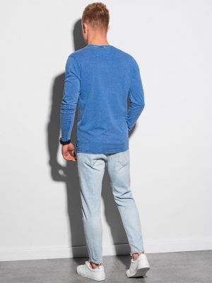 Tričko s dlouhým rukávem Ombre Clothing modré