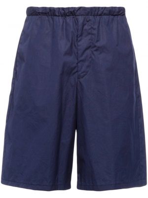 Bombažne bermuda kratke hlače Prada modra
