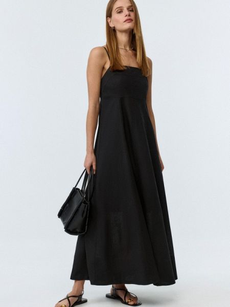 Платье в бельевом стиле Sela черное
