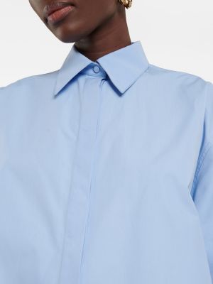 Βαμβακερό πουκάμισο Valentino μπλε